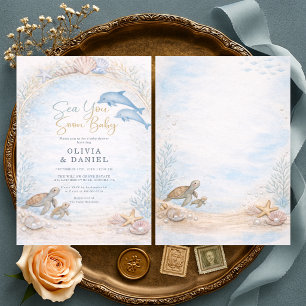 Sea You Soon Koppel Baby Shower Kaart