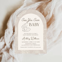 Sea You Soon Kust Baby Shower Uitnodiging