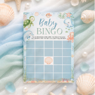 Sea You Soon Oceaan Baby Shower Baby Bingo Spel Kaart