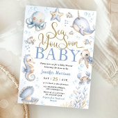 Sea You Soon Ocean Animals Boy Baby Shower Kaart