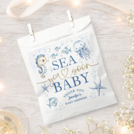Sea You Soon Ocean Baby Shower Boy Navy Blue Ocean Bedankzakje