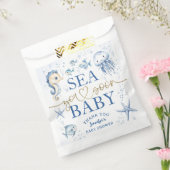 Sea You Soon Ocean Baby Shower Boy Navy Blue Ocean Bedankzakje (Gezegeld)