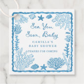 Sea You Soon Ocean Themed Baby Shower  Bedankjes Labels (Voorkant)