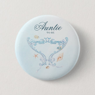 Sea You Soon Rococo Oom / Tante Wordt Baby Shower Ronde Button 5,7 Cm