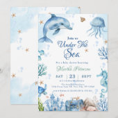 Sea You Soon Seashell Baby Shower Kaart (Voorkant / Achterkant)