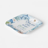 Sea You Soon Seashell Baby Shower Papieren Bordje (Gebogen)