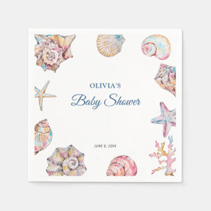 Sea You Soon Seashell Baby Shower Servet