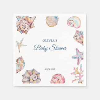 Sea You Soon Seashell Baby Shower Servet