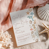 Sea You Soon Seashells Baby Shower Kaart