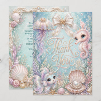 Sea You Soon Under the Sea Baby Shower Bedankt Notitiekaartje