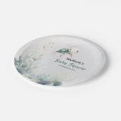 Sea You Soon Underwater Turtle Baby Shower Papieren Bordje (Gekanteld)