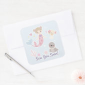 Sea You Soon Vierkante Sticker (Envelop)