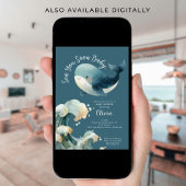 Sea You Soon Whale Ocean Turquoise Baby Shower Kaart