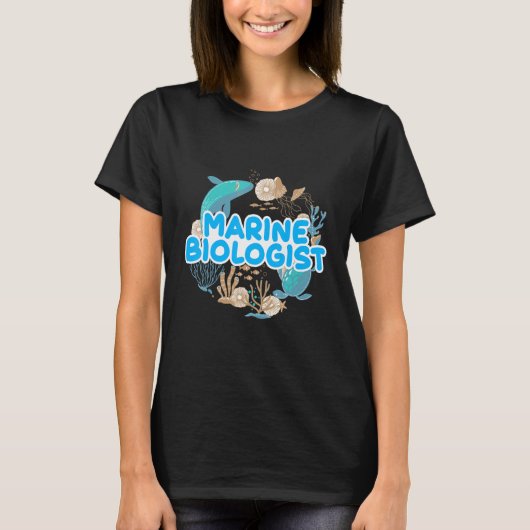 Sea Zoologist Ocean Student Science Marine Biologi T-shirt (Voorkant)