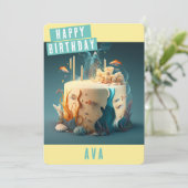 Seabed Birthday Kaart (Staand voorkant)