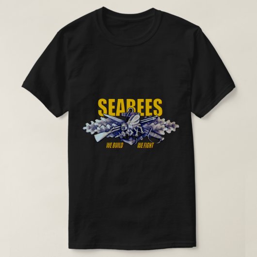 SEABEES bouwen en vechten T-shirt (Design voorkant)