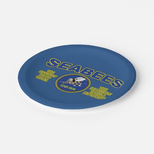 SEABEES - MOEILIJK VANDAAG, ONMOGELIJK EEN BEETJE  PAPIEREN BORDJE (Gekanteld)