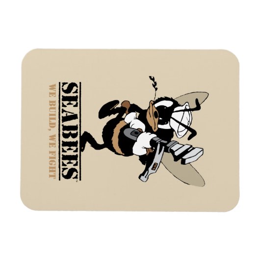 Seabees Wij bouwen We Fight Photo Magnet Magneet (Horizontaal)