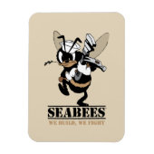 Seabees Wij bouwen We Fight Photo Magnet Magneet (Verticaal)