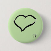 Seabirds tekening ronde button 5,7 cm (Voorkant)