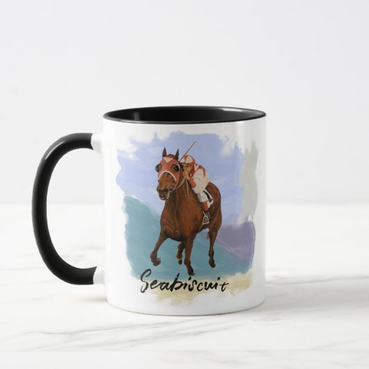 “Seabiscuit” - Kampioenspaard - Personaliseer uw Mok (Links)