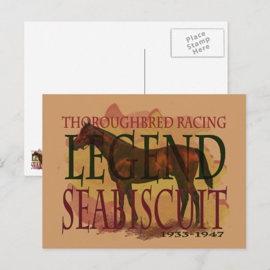 Seabiscuit - Thoroughbred Racing Legend Briefkaart (Voorkant / Achterkant)
