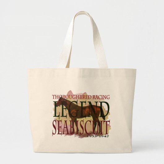 Seabiscuit - Thoroughbred Racing Legend Grote Tote Bag (Voorkant)