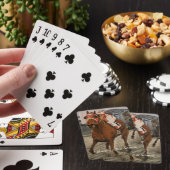 Seabiscuit verslaat oorlogsadmiraal in klassieke r pokerkaarten (Insitu)