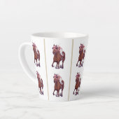 Seabiscuit verslaat oorlogsadmiraal in wedstrijdra latte mok (Linkerhoek)