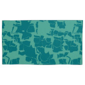 Seabolt Blau Abstract Kussensloop (Voorkant-Links)