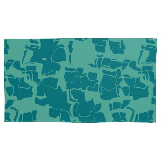 Seabolt Blau Abstract Kussensloop (Voorkant-Links)