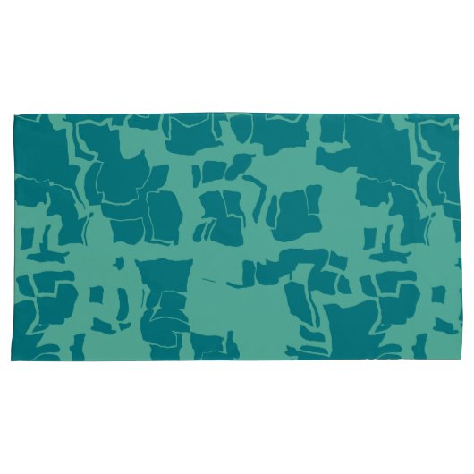 Seabolt Blau Abstract Kussensloop (Voorkant-Rechts)