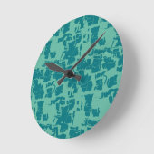 Seabolt Blau Abstract Ronde Klok (Hoek)