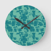 Seabolt Blau Abstract Ronde Klok (Voorkant)