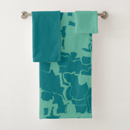 Seabolt Blue Abstract Bad Handdoek