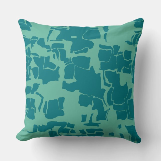 Seabolt Blue Abstract Kussen (Voorkant)