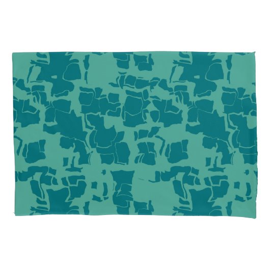 Seabolt Blue Abstract Kussensloop (Voorkant-Links)