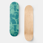 Seabolt Blue Abstract Persoonlijk Skateboard (Voorkant)
