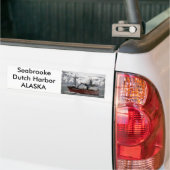 Seabroke, Crab Boat in de Nederlandse haven, Alask Bumpersticker (Op Truck)