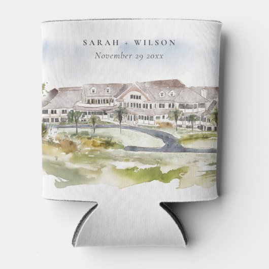 Seabrook Island Club South Carolina bruiloft Blikjeskoeler (Voorkant)