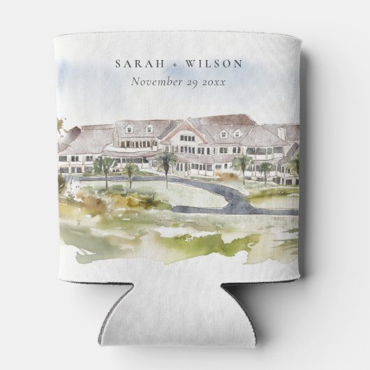 Seabrook Island Club South Carolina bruiloft Blikjeskoeler (Achterkant)