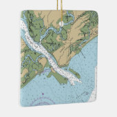 Seabrook Island, South Carolina Chart Keramisch Ornament (Rechts)