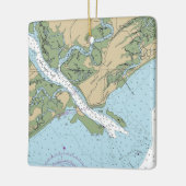 Seabrook Island, South Carolina Chart Keramisch Ornament (Links)