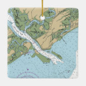 Seabrook Island, South Carolina Chart Keramisch Ornament (Achterkant)