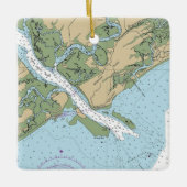Seabrook Island, South Carolina Chart Keramisch Ornament (Voorkant)
