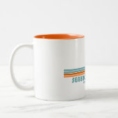 Seabrook Island South Carolina Sun Palm Trees Tweekleurige Koffiemok (Links)