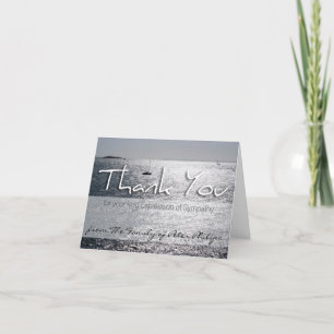 SeaCape 1 Sympathy Memorial Dank u wel Opmerking K Bedankkaart