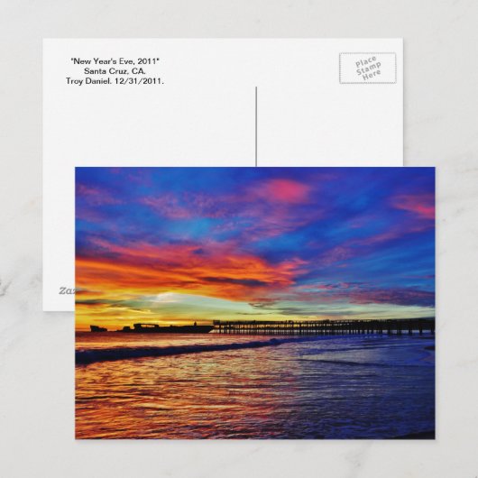 Seacliff Beach Sunset. Santa Cruz, CA. Briefkaart (Voorkant / Achterkant)