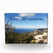 Seacoast Mountain Forest Landscape Blue Sky Turkij Fotoblokken (Voorkant)