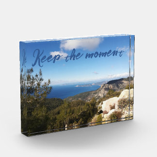 Seacoast Mountain Forest Landscape Blue Sky Turkij Fotoblokken